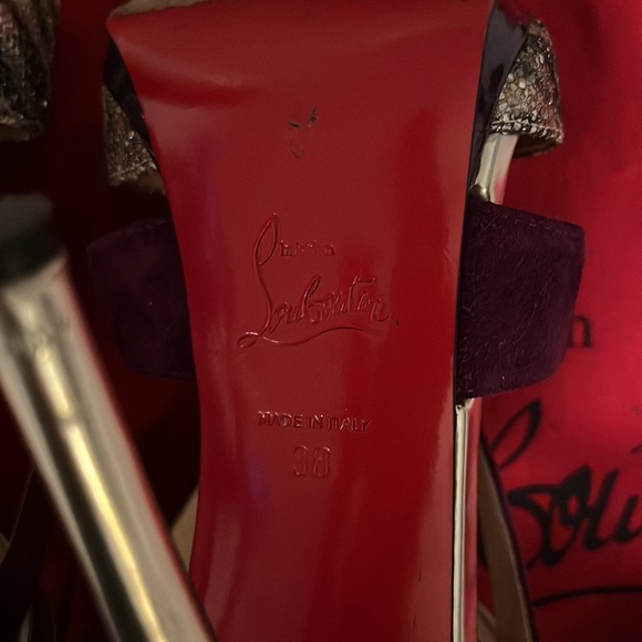 Authentic Christian louboutin oslet 120 sandals heels shoes stilettos size 38 - Picture 7 of 13